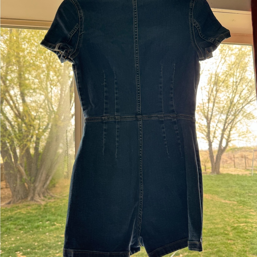Free People denim romper